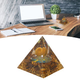 Pyramid Ornament Natural Gravel Triangular Lucky Improving Mood Pyramid Positive Energy Decoration for Bookshelf