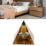 Pyramid Ornament Natural Gravel Triangular Lucky Improving Mood Pyramid Positive Energy Decoration for Bookshelf