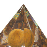 Pyramid Ornament Natural Gravel Triangular Lucky Improving Mood Pyramid Positive Energy Decoration for Bookshelf - Extra Image