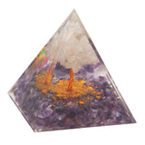 Pyramid Epoxy Ornament Good Durability Exquisite Workmanship Gravel Pyramid Power Stone for Living Room Bedroom Office