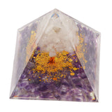 Pyramid Epoxy Ornament Good Durability Exquisite Workmanship Gravel Pyramid Power Stone for Living Room Bedroom Office - Top-Down View