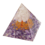 Pyramid Epoxy Ornament Good Durability Exquisite Workmanship Gravel Pyramid Power Stone for Living Room Bedroom Office
