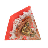 Crystal Pyramid Buddha Epoxy Energy Stone Handicraft for Household Decoration Office Desktop - Top-Down View