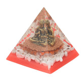 Crystal Pyramid Buddha Epoxy Energy Stone Handicraft for Household Decoration Office Desktop