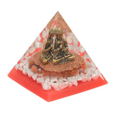 Crystal Pyramid Buddha Epoxy Energy Stone Handicraft for Household Decoration Office Desktop - Extra Image