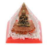 Crystal Pyramid Buddha Epoxy Energy Stone Handicraft for Household Decoration Office Desktop - Extra Image