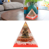 Crystal Pyramid Buddha Epoxy Energy Stone Handicraft for Household Decoration Office Desktop - Extra Image