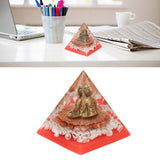 Crystal Pyramid Buddha Epoxy Energy Stone Handicraft for Household Decoration Office Desktop
