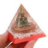 Crystal Pyramid Buddha Epoxy Energy Stone Handicraft for Household Decoration Office Desktop - Extra Image