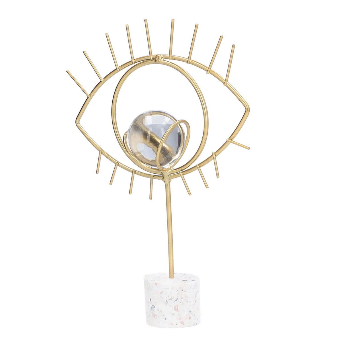 Nordic Wisdom Eye Crystal Ball Decoration Iron Crafts Office Desktop Decoration Home Living Room Cabinet Metal Ornament