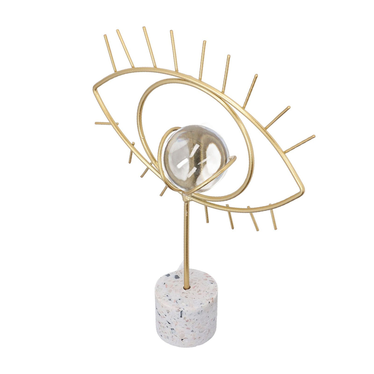 Nordic Wisdom Eye Crystal Ball Decoration Iron Crafts Office Desktop Decoration Home Living Room Cabinet Metal Ornament