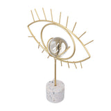 Nordic Wisdom Eye Crystal Ball Decoration Iron Crafts Office Desktop Decoration Home Living Room Cabinet Metal Ornament - 45-Degree Angle