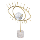 Nordic Wisdom Eye Crystal Ball Decoration Iron Crafts Office Desktop Decoration Home Living Room Cabinet Metal Ornament