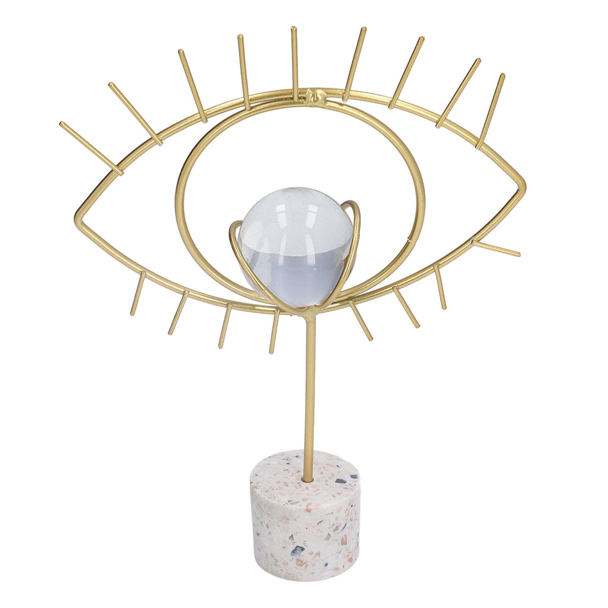 Nordic Wisdom Eye Crystal Ball Decoration Iron Crafts Office Desktop Decoration Home Living Room Cabinet Metal Ornament