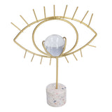 Nordic Wisdom Eye Crystal Ball Decoration Iron Crafts Office Desktop Decoration Home Living Room Cabinet Metal Ornament