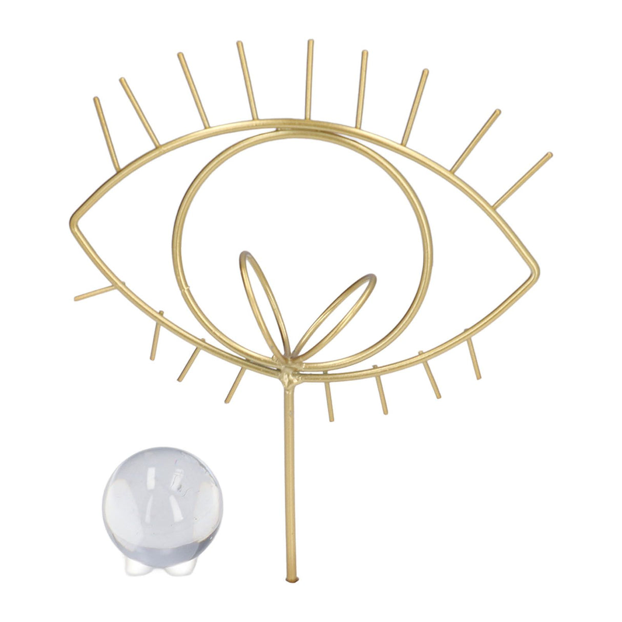 Nordic Wisdom Eye Crystal Ball Decoration Iron Crafts Office Desktop Decoration Home Living Room Cabinet Metal Ornament