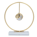 Crystal Ball Ornament Modern Simple Abstract Style Add Vitality Safe Durable Widely Used Fortune Teller Crystal Ball - Rear View