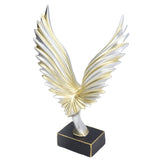 Nordic Wing Statue Resin Sculpture Statue Ornaments Modern Living Room Decoration Desktop Abstract Crafts Champagne Gold