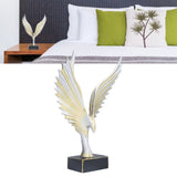 Nordic Wing Statue Resin Sculpture Statue Ornaments Modern Living Room Decoration Desktop Abstract Crafts Champagne Gold - Extra Image