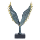 Nordic Wing Statue Resin Sculpture Statue Ornaments Modern Living Room Decoration Desktop Abstract Crafts Champagne Blue