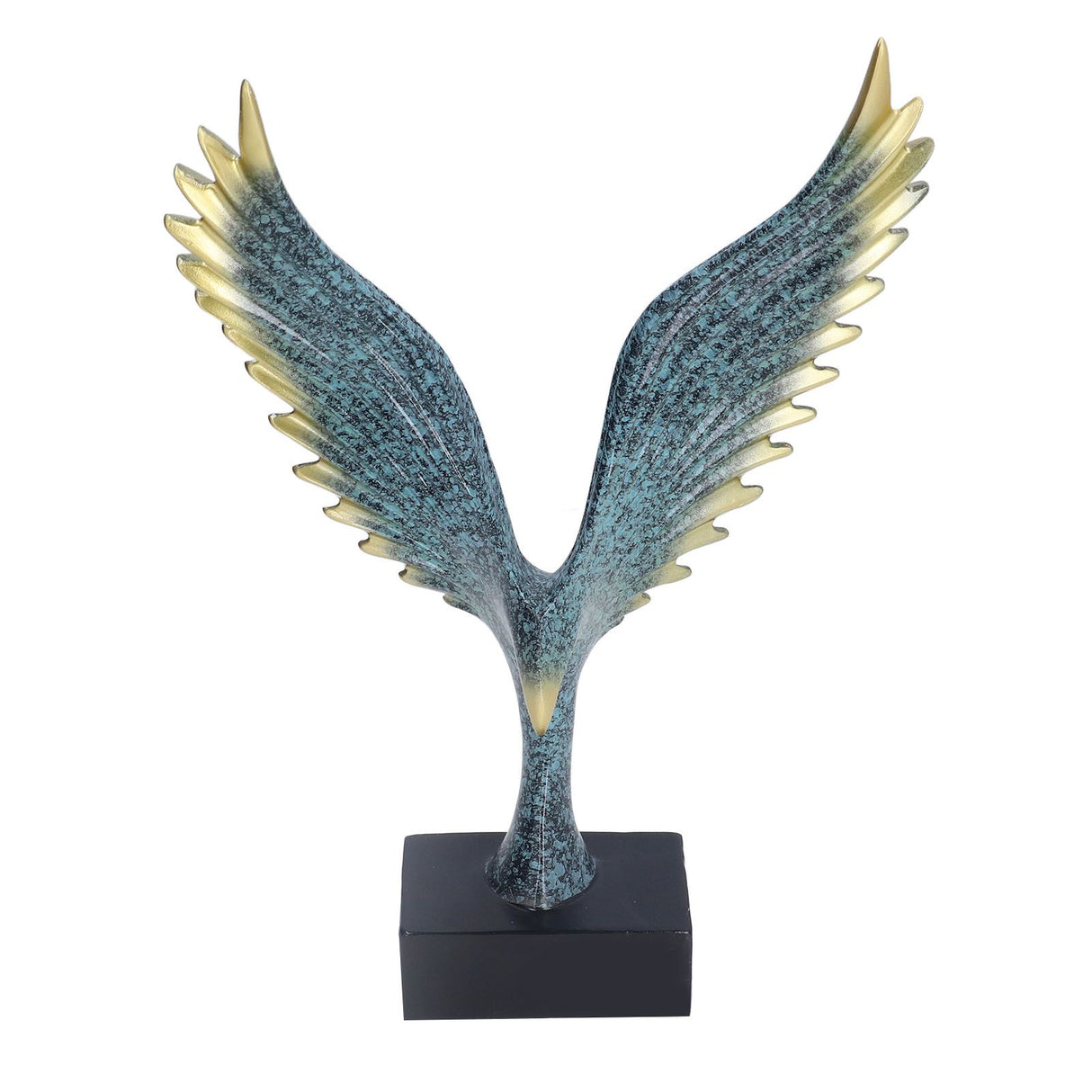 Nordic Wing Statue Resin Sculpture Statue Ornaments Modern Living Room Decoration Desktop Abstract Crafts Champagne Blue