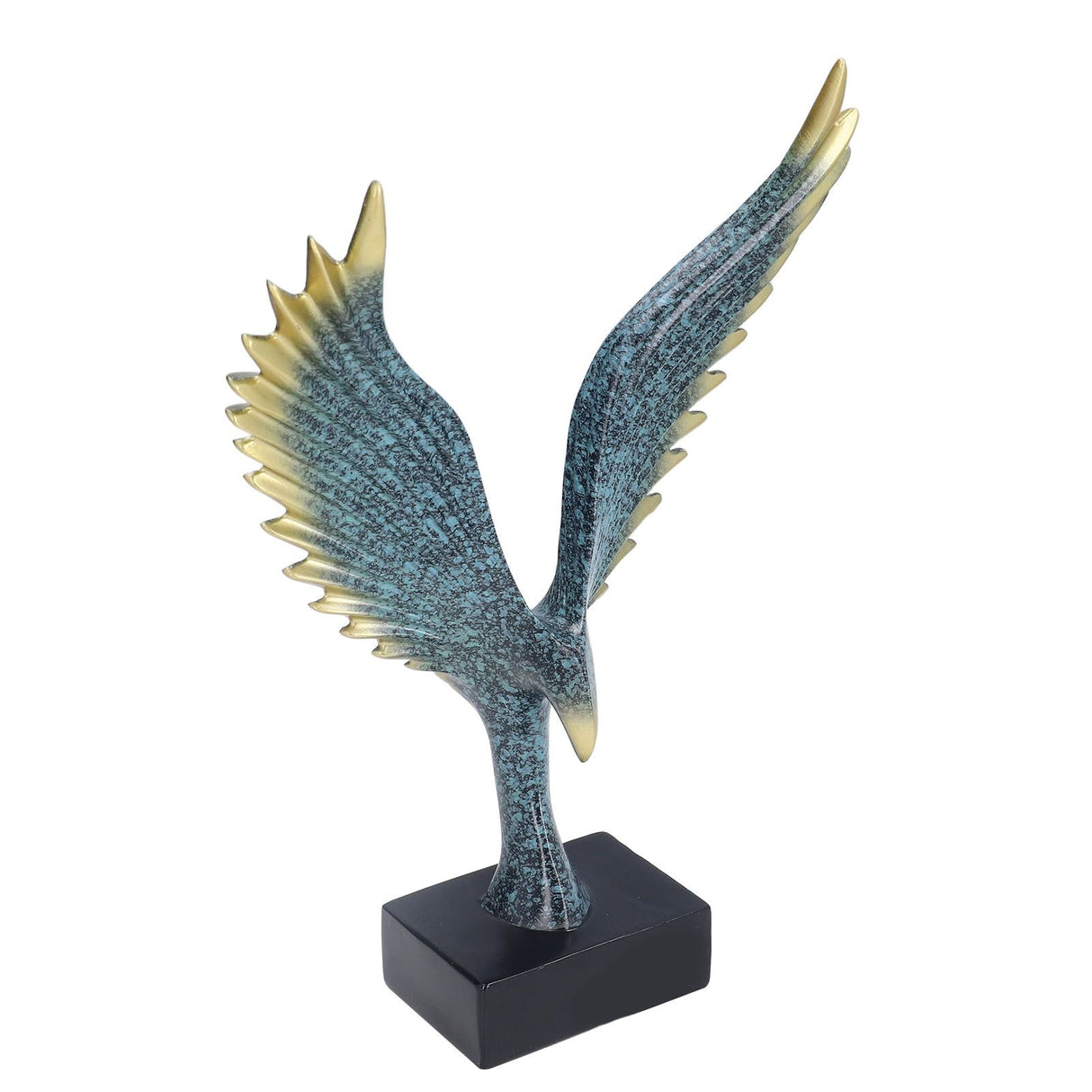 Nordic Wing Statue Resin Sculpture Statue Ornaments Modern Living Room Decoration Desktop Abstract Crafts Champagne Blue