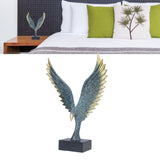 Nordic Wing Statue Resin Sculpture Statue Ornaments Modern Living Room Decoration Desktop Abstract Crafts Champagne Blue - Extra Image
