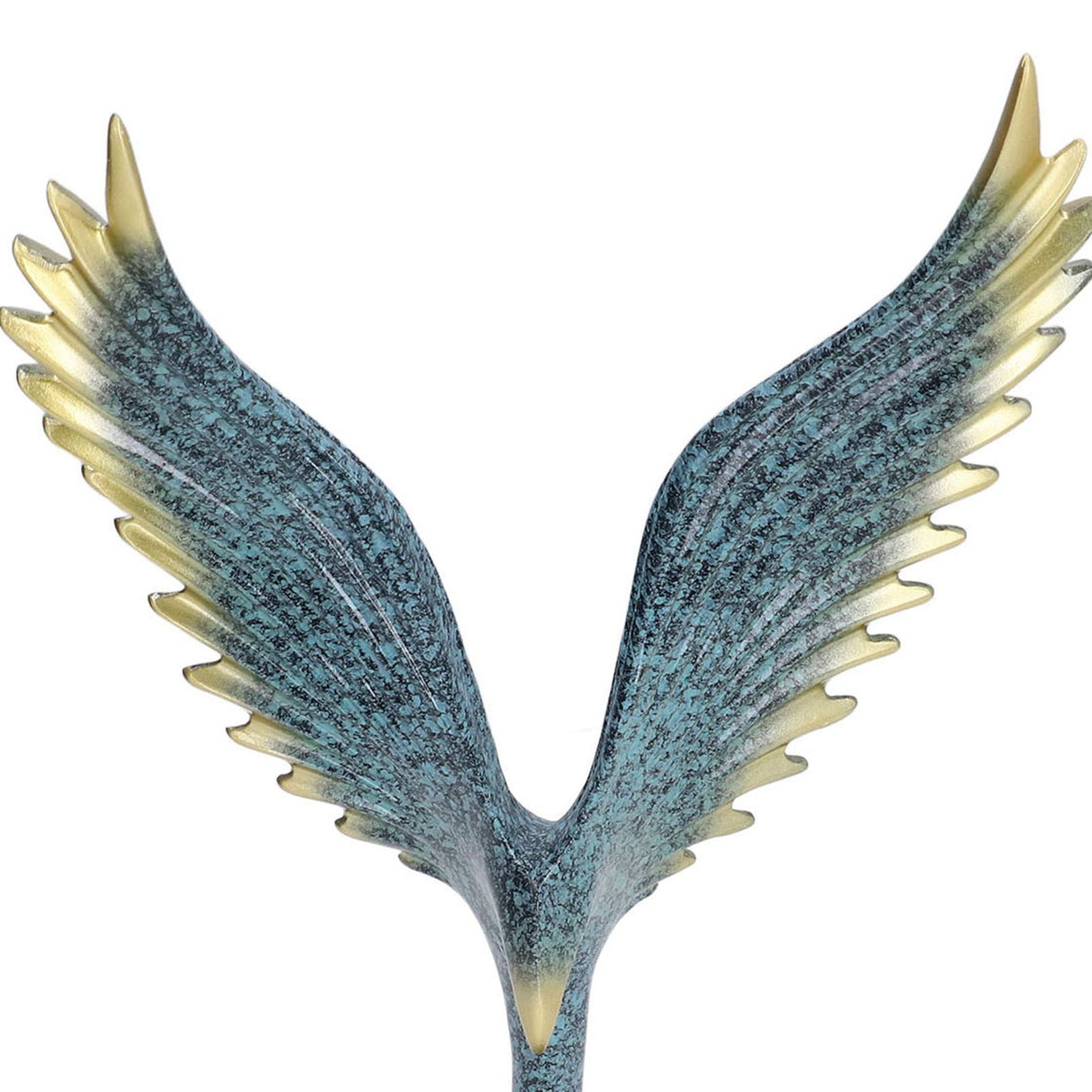 Nordic Wing Statue Resin Sculpture Statue Ornaments Modern Living Room Decoration Desktop Abstract Crafts Champagne Blue