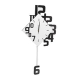 Frameless Pendulum Wall Clocks Number Decoration DIY Assembly Modern Wall Clocks with Silent Movement Wall Clock for Office