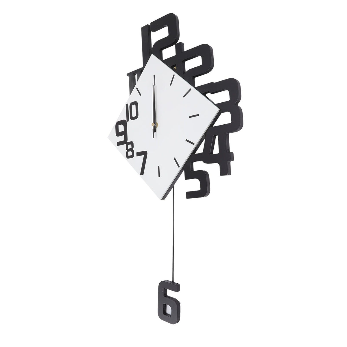 Frameless Pendulum Wall Clocks Number Decoration DIY Assembly Modern Wall Clocks with Silent Movement Wall Clock for Office