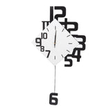 Frameless Pendulum Wall Clocks Number Decoration DIY Assembly Modern Wall Clocks with Silent Movement Wall Clock for Office