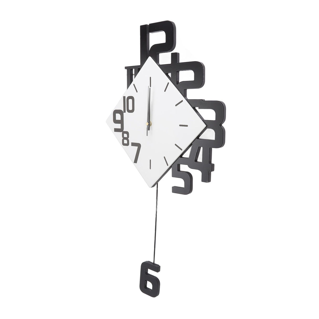 Frameless Pendulum Wall Clocks Number Decoration DIY Assembly Modern Wall Clocks with Silent Movement Wall Clock for Office