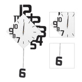 Frameless Pendulum Wall Clocks Number Decoration DIY Assembly Modern Wall Clocks with Silent Movement Wall Clock for Office