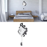 Frameless Pendulum Wall Clocks Number Decoration DIY Assembly Modern Wall Clocks with Silent Movement Wall Clock for Office