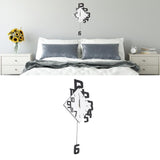 Frameless Pendulum Wall Clocks Number Decoration DIY Assembly Modern Wall Clocks with Silent Movement Wall Clock for Office