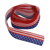 Patriotic Ribbon 6.5cm Width 10m Length 4th of July Independence Day for Decoration - Close-Up Angle