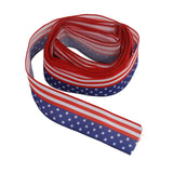 Patriotic Ribbon 6.5cm Width 10m Length 4th of July Independence Day for Decoration - Low Angle