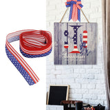 Patriotic Ribbon 6.5cm Width 10m Length 4th of July Independence Day for Decoration