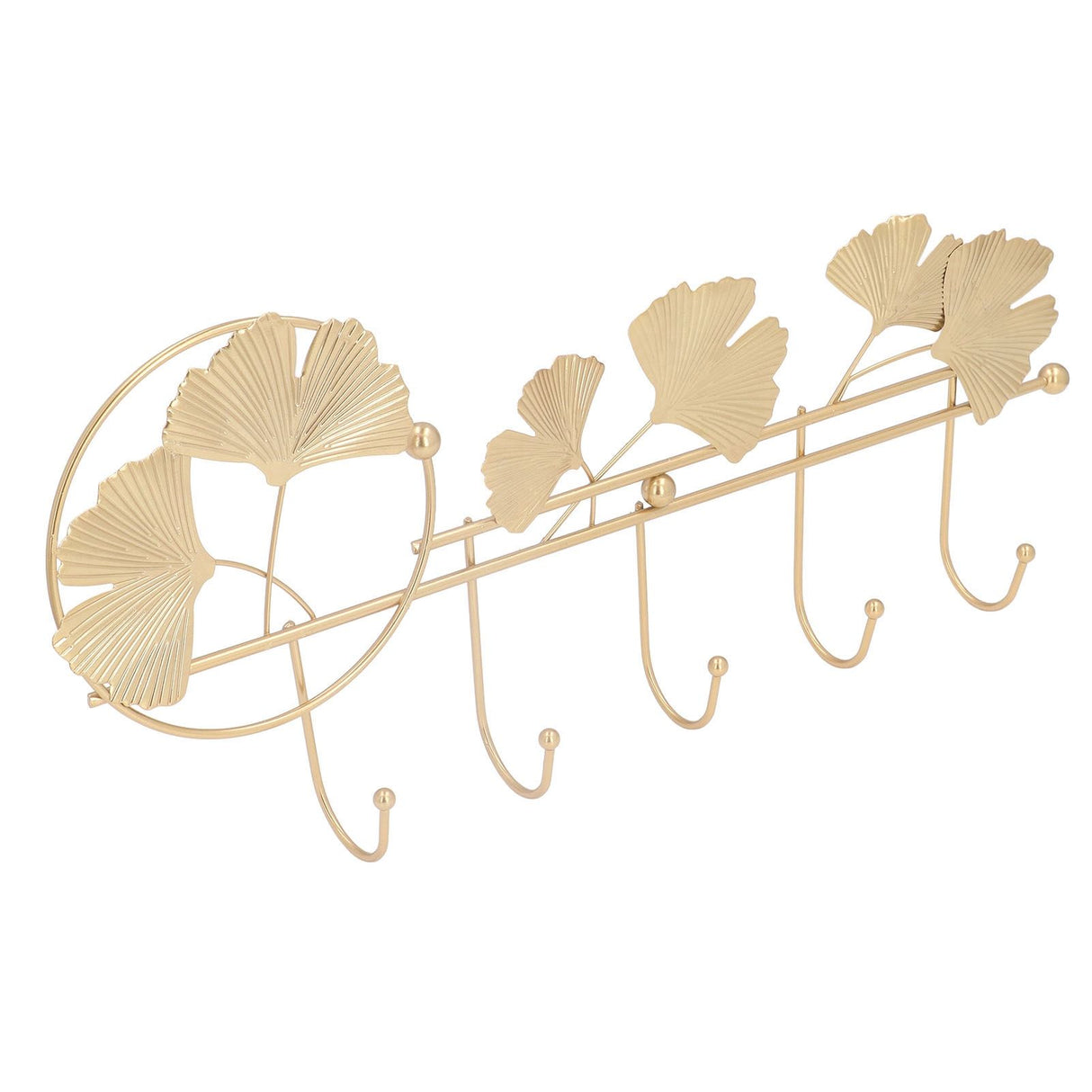 Wall Coat Rack Ginkgo Leaf Design Simple Elegant Style Wide Application Wall Mounted Coat Rack for Clothes Hat Keys