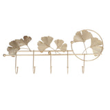 Wall Coat Rack Ginkgo Leaf Design Simple Elegant Style Wide Application Wall Mounted Coat Rack for Clothes Hat Keys - Low Angle