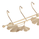 Wall Coat Rack Ginkgo Leaf Design Simple Elegant Style Wide Application Wall Mounted Coat Rack for Clothes Hat Keys