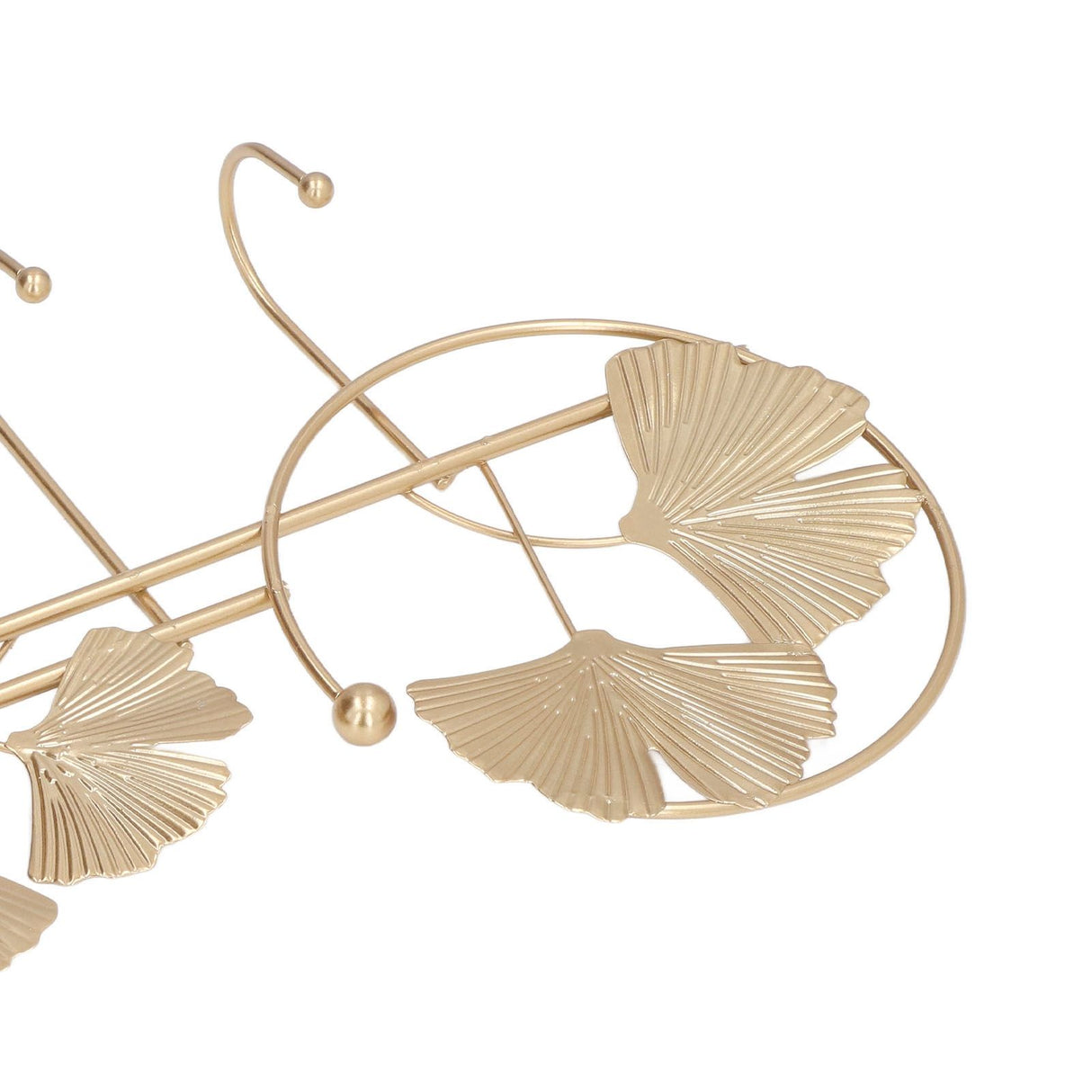 Wall Coat Rack Ginkgo Leaf Design Simple Elegant Style Wide Application Wall Mounted Coat Rack for Clothes Hat Keys