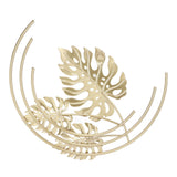 Iron Wall Sculptures Gold Metal Leaf Wall Decor for Living Room Bedroom Office Home A - Top-Down View