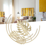 Iron Wall Sculptures Gold Metal Leaf Wall Decor for Living Room Bedroom Office Home A - Extra Image