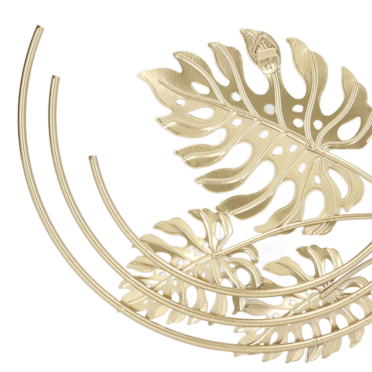 Iron Wall Sculptures Gold Metal Leaf Wall Decor for Living Room Bedroom Office Home A