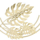 Iron Wall Sculptures Gold Metal Leaf Wall Decor for Living Room Bedroom Office Home A - Extra Image
