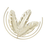 Iron Wall Sculptures Gold Metal Leaf Wall Decor for Living Room Bedroom Office Home B