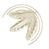Iron Wall Sculptures Gold Metal Leaf Wall Decor for Living Room Bedroom Office Home B - 45-Degree Angle