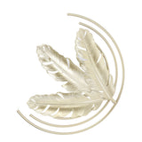 Iron Wall Sculptures Gold Metal Leaf Wall Decor for Living Room Bedroom Office Home B - Low Angle