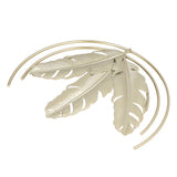Iron Wall Sculptures Gold Metal Leaf Wall Decor for Living Room Bedroom Office Home B - Extra Image